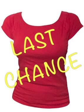 Red Scoop Neck T-shirt